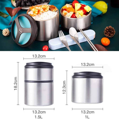 1.5L Vacuum Insulated Lunch Box, 2 Layer Stainless Steel Vacuum Insulated Lunch Box